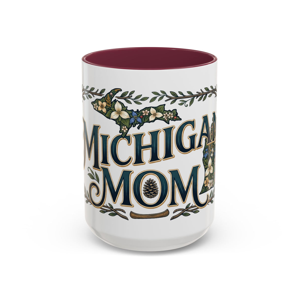 Michigan Mom Coffee Mug — Floral State Pride 11oz/15oz