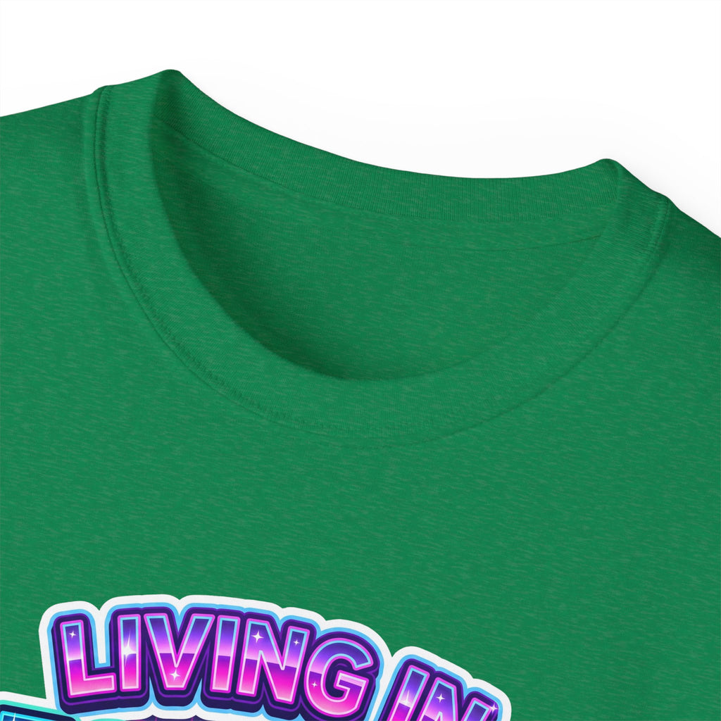 "Living in Aesthetic Mode" Retro Vaporwave Graphic Tee