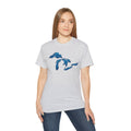 Great Lakes Map T-Shirt — Stylized Blue Lakes Tee