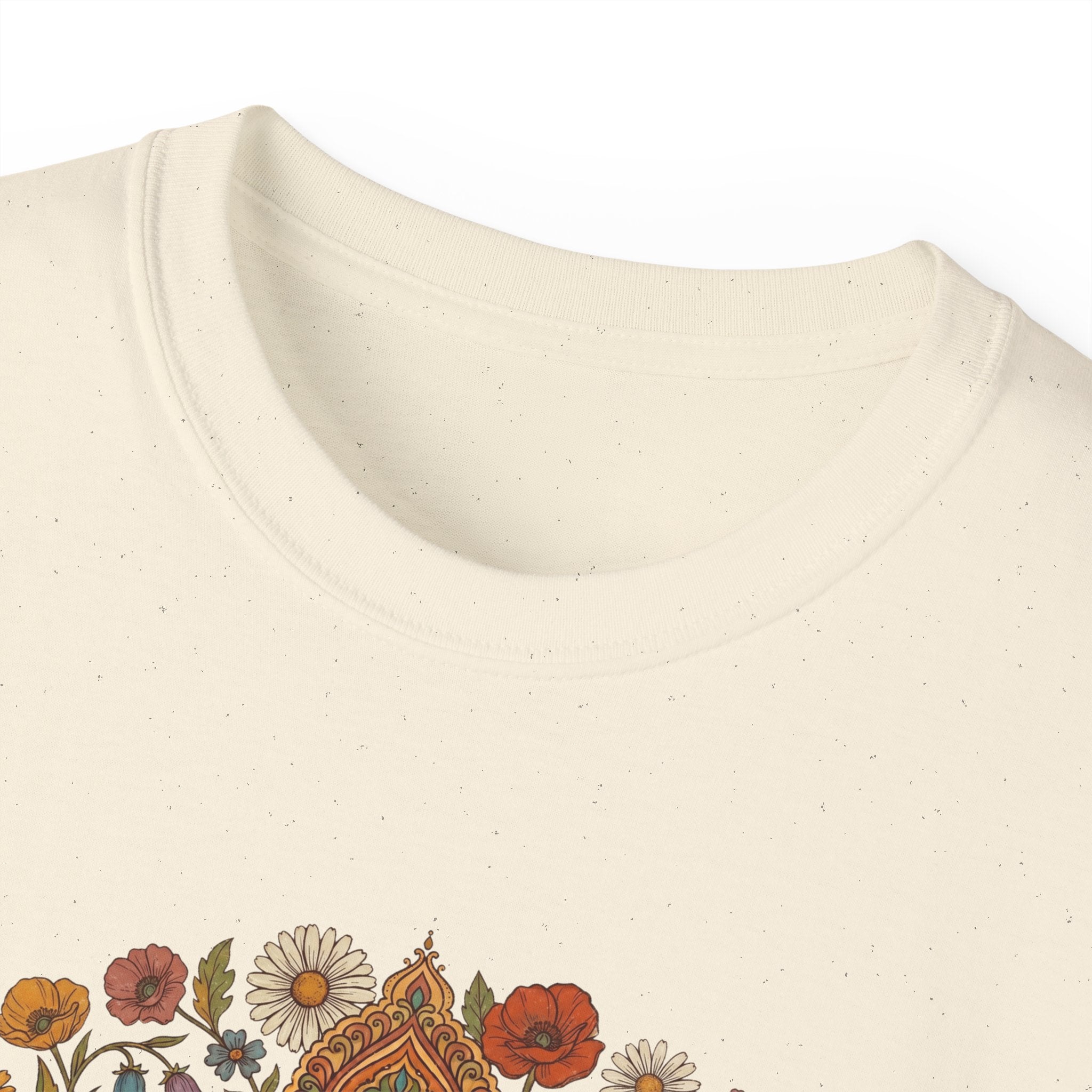 Retro Floral Tee — Vintage Brown Flower Bouquet Graphic