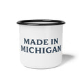 Made in Michigan Enamel Camp Cup — Vintage State Pride Camping Mug