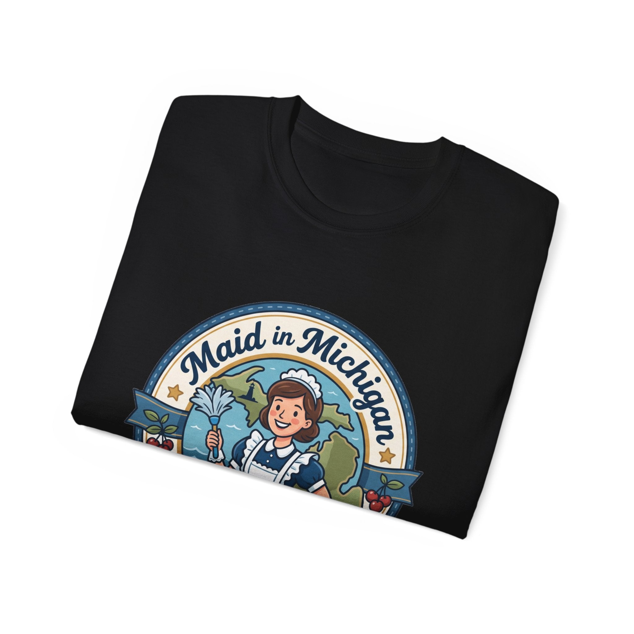 Maid in Michigan T-Shirt — Vintage Housekeeping Logo Tee