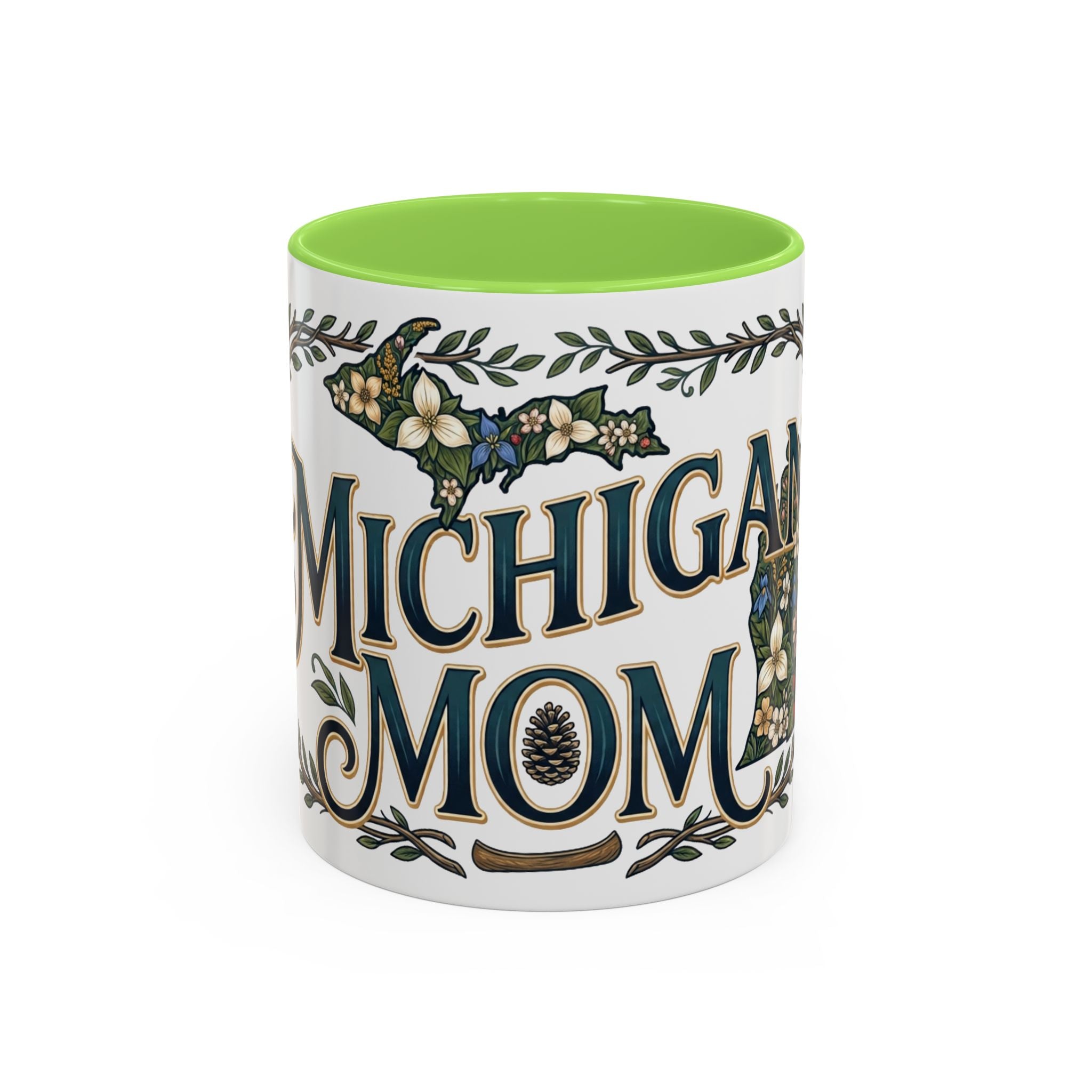 Michigan Mom Coffee Mug — Floral State Pride 11oz/15oz