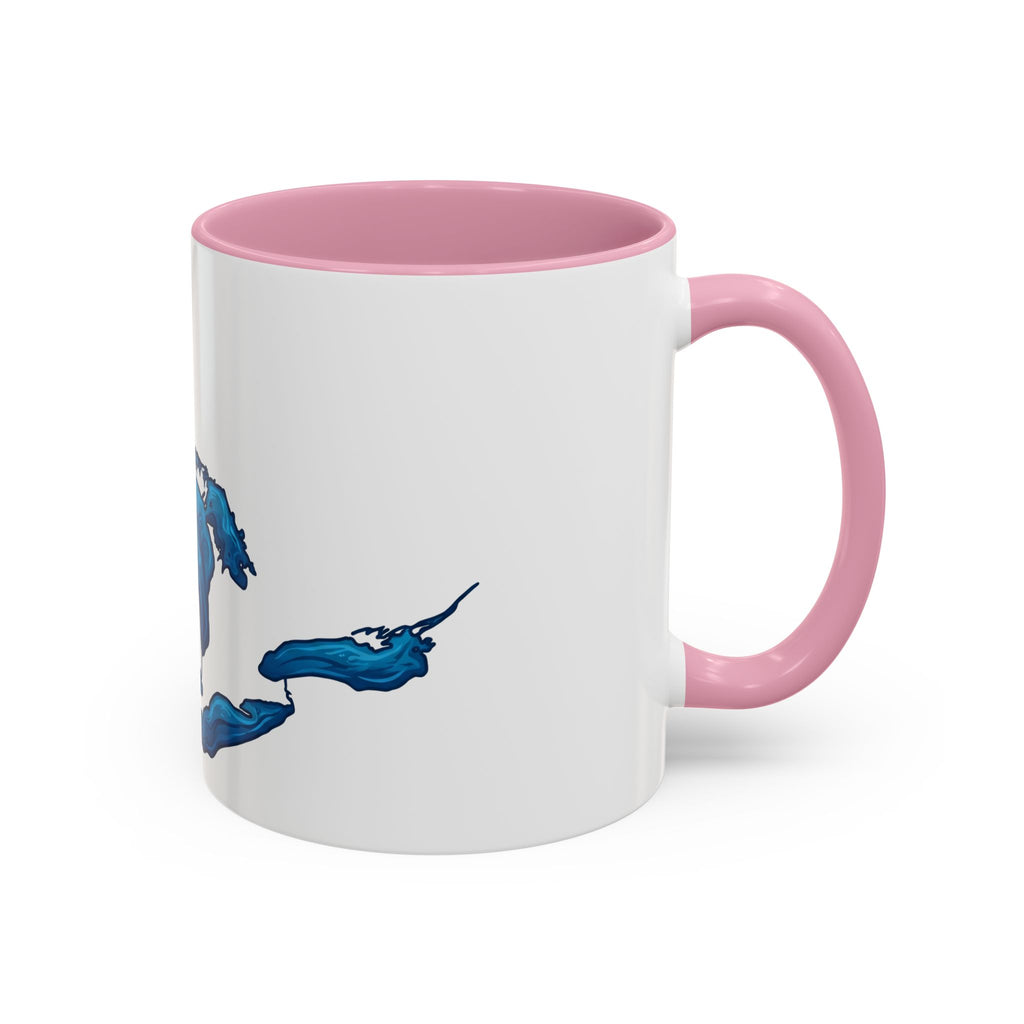 Great Lakes Blue Map Mug — Artistic Lake Michigan & Superior Coffee Cup (11oz/15oz)