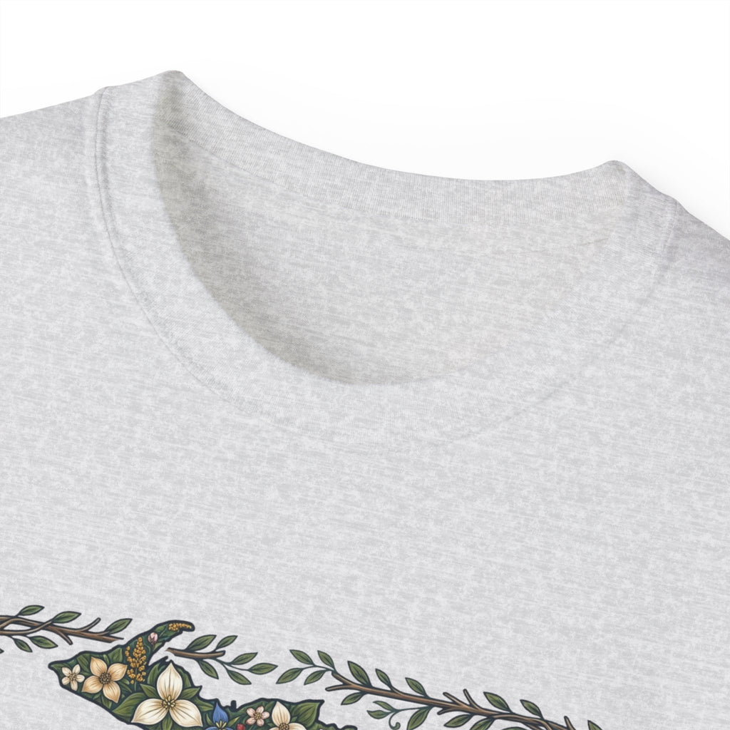 Michigan Mom T-Shirt – Floral State Pride Tee for Moms
