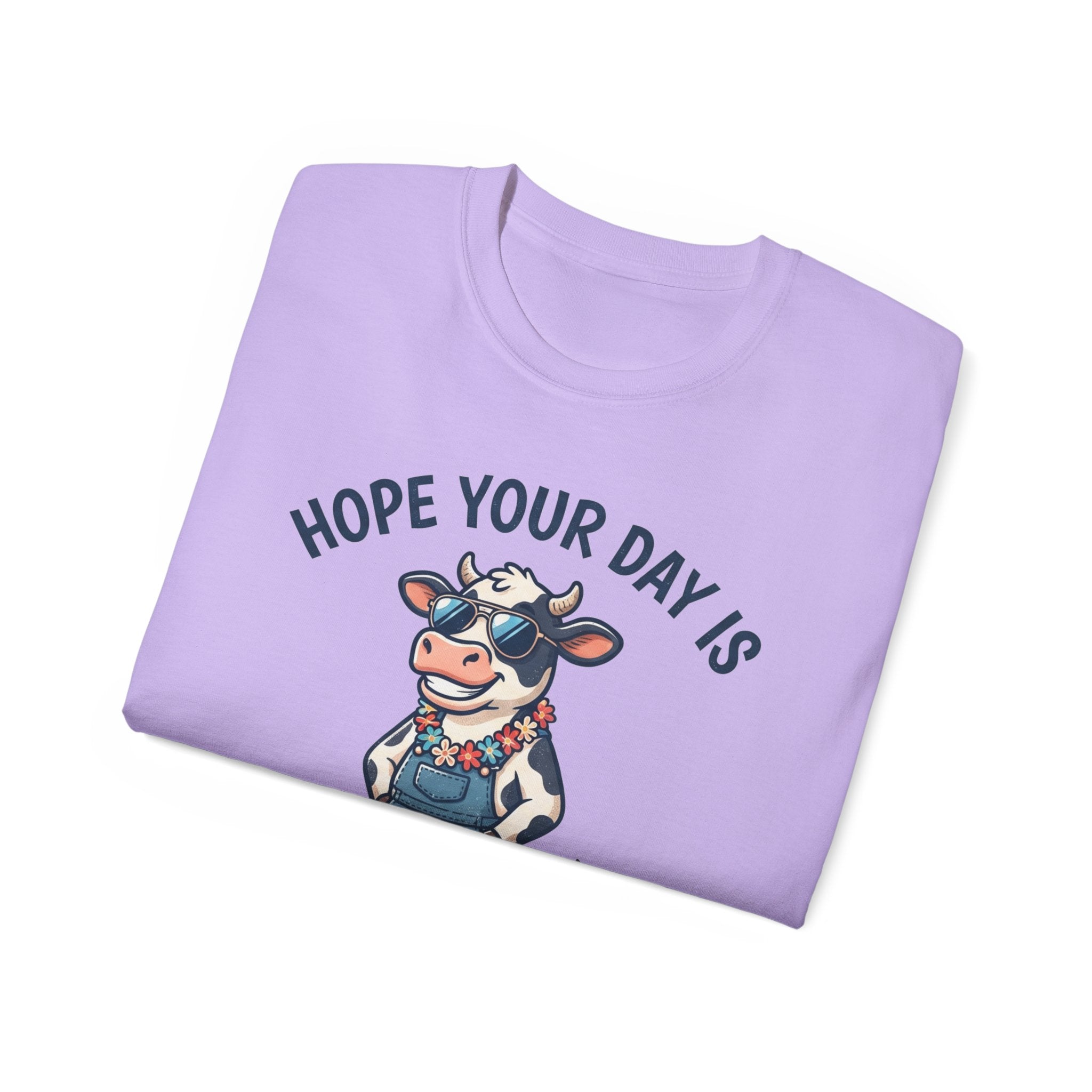 Udderly Cool Cow Graphic Tee — "Hope Your Day Is Udderly Cool" Funny Farm T-Shirt