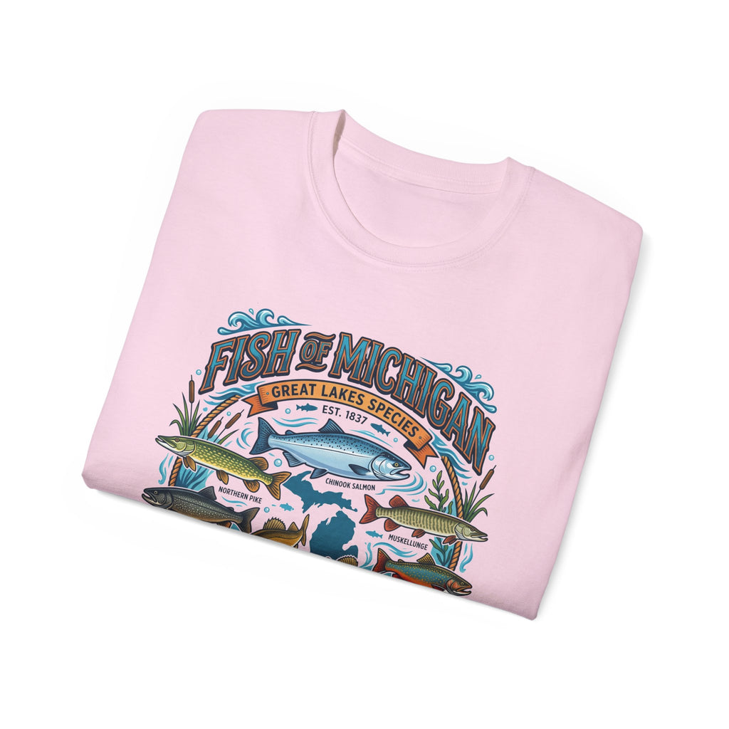 Michigan Fishing Species Tee — Freshwater Treasures Graphic T-Shirt