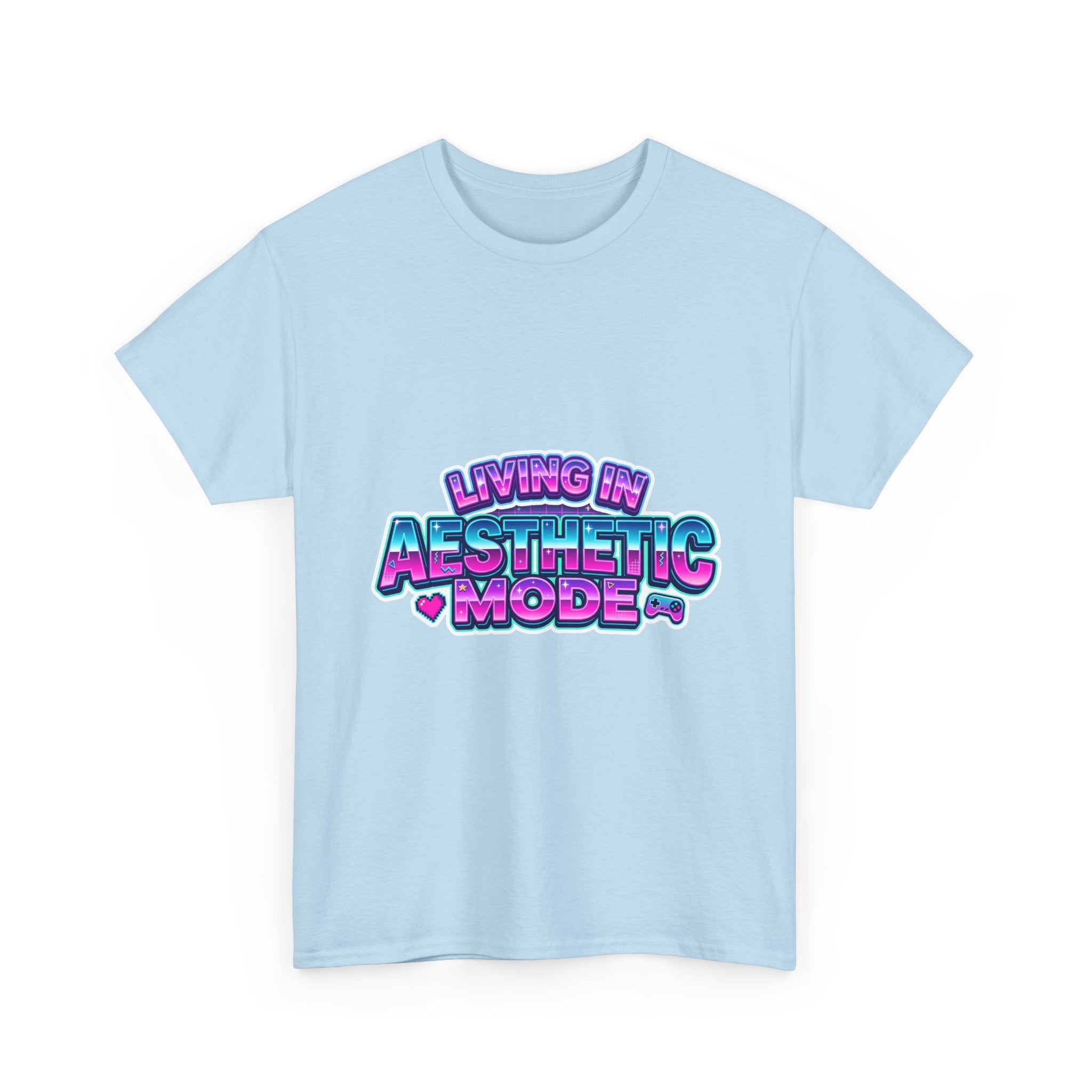 Living in Aesthetic Mode T-Shirt - Retro Design Slogan T-shirt