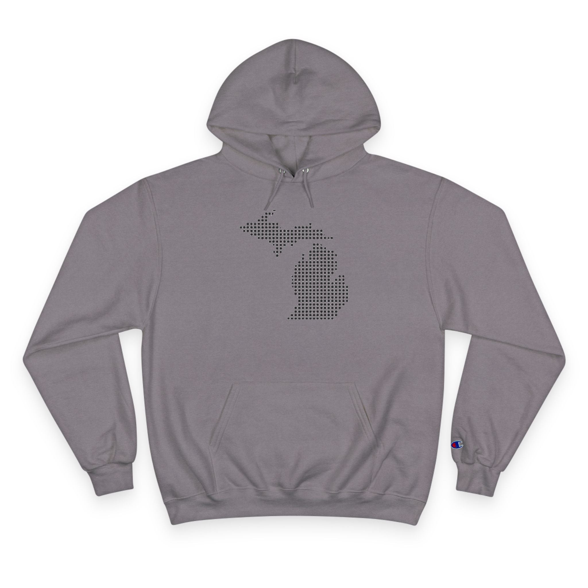 Michigan Dotted Map Hoodie — Minimalist State Pride Sweatshirt