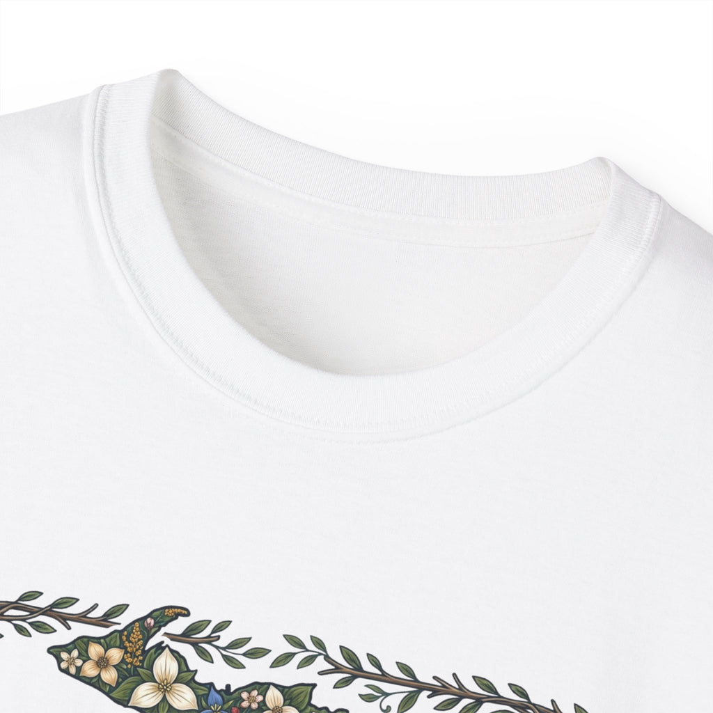 Michigan Mom T-Shirt – Floral State Pride Tee for Moms
