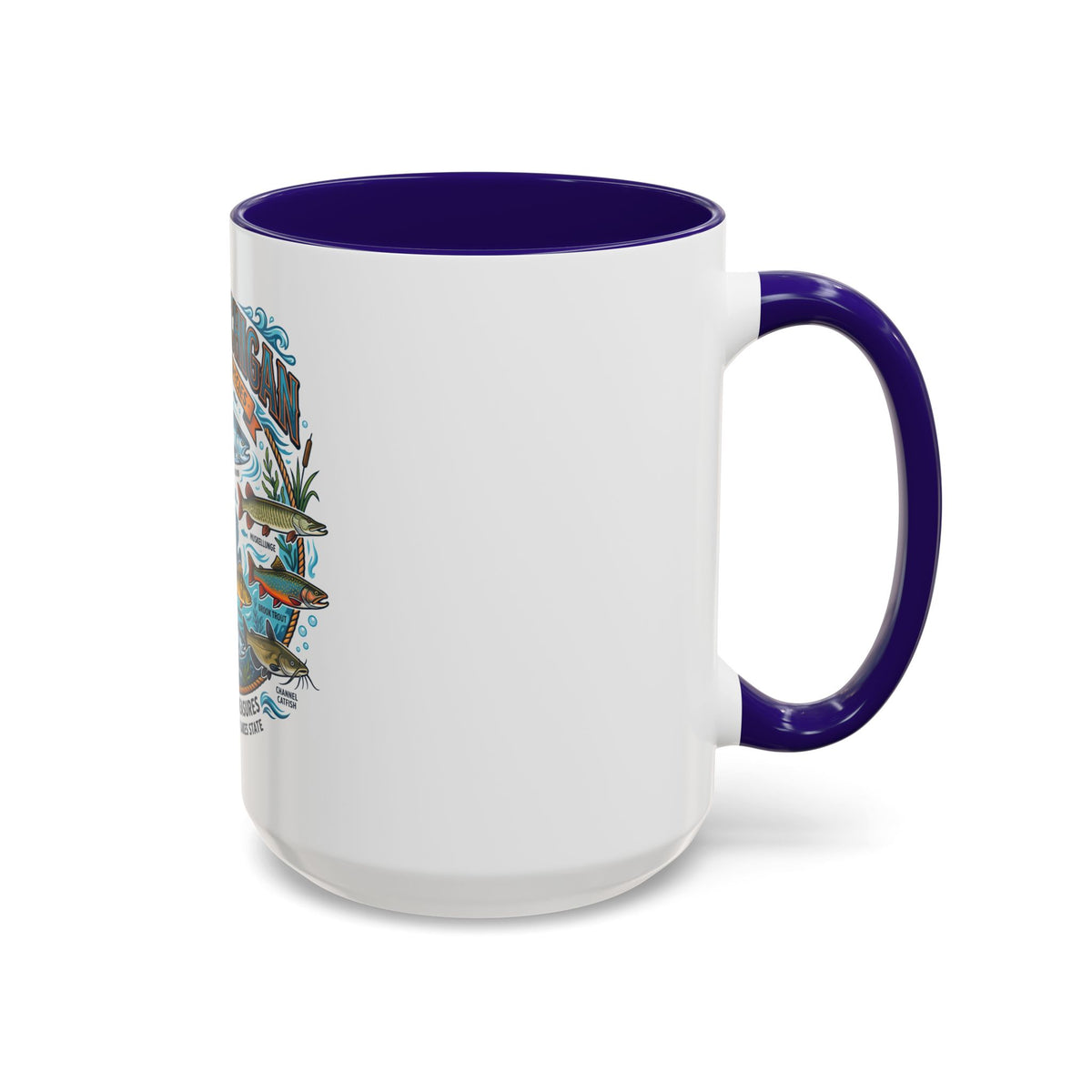 Fish of Michigan Mug — Great Lakes Freshwater Fish Illustration (11oz & 15oz)