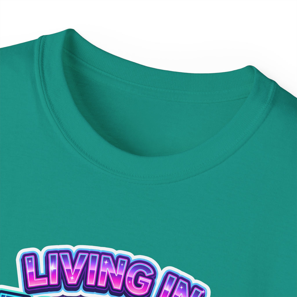 "Living in Aesthetic Mode" Retro Vaporwave Graphic Tee