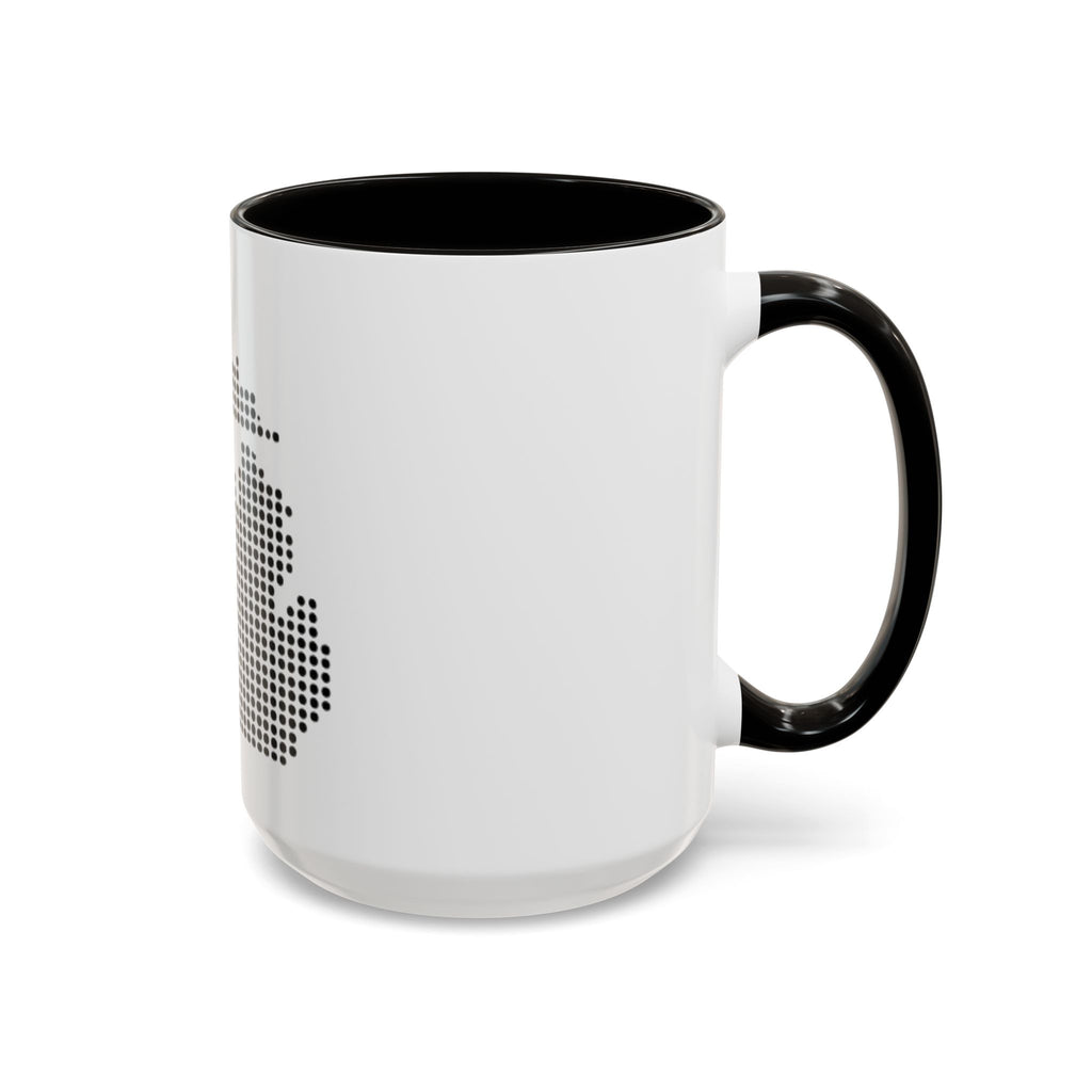 Michigan Dot Map Mug — Modern Minimalist Michigan State Coffee Cup (11oz/15oz)