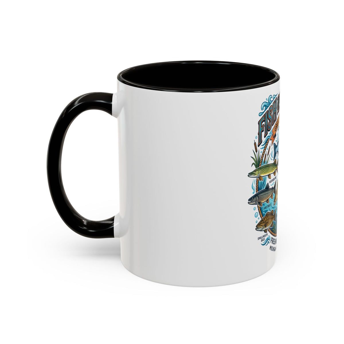 Fish of Michigan Mug — Great Lakes Freshwater Fish Illustration (11oz & 15oz)