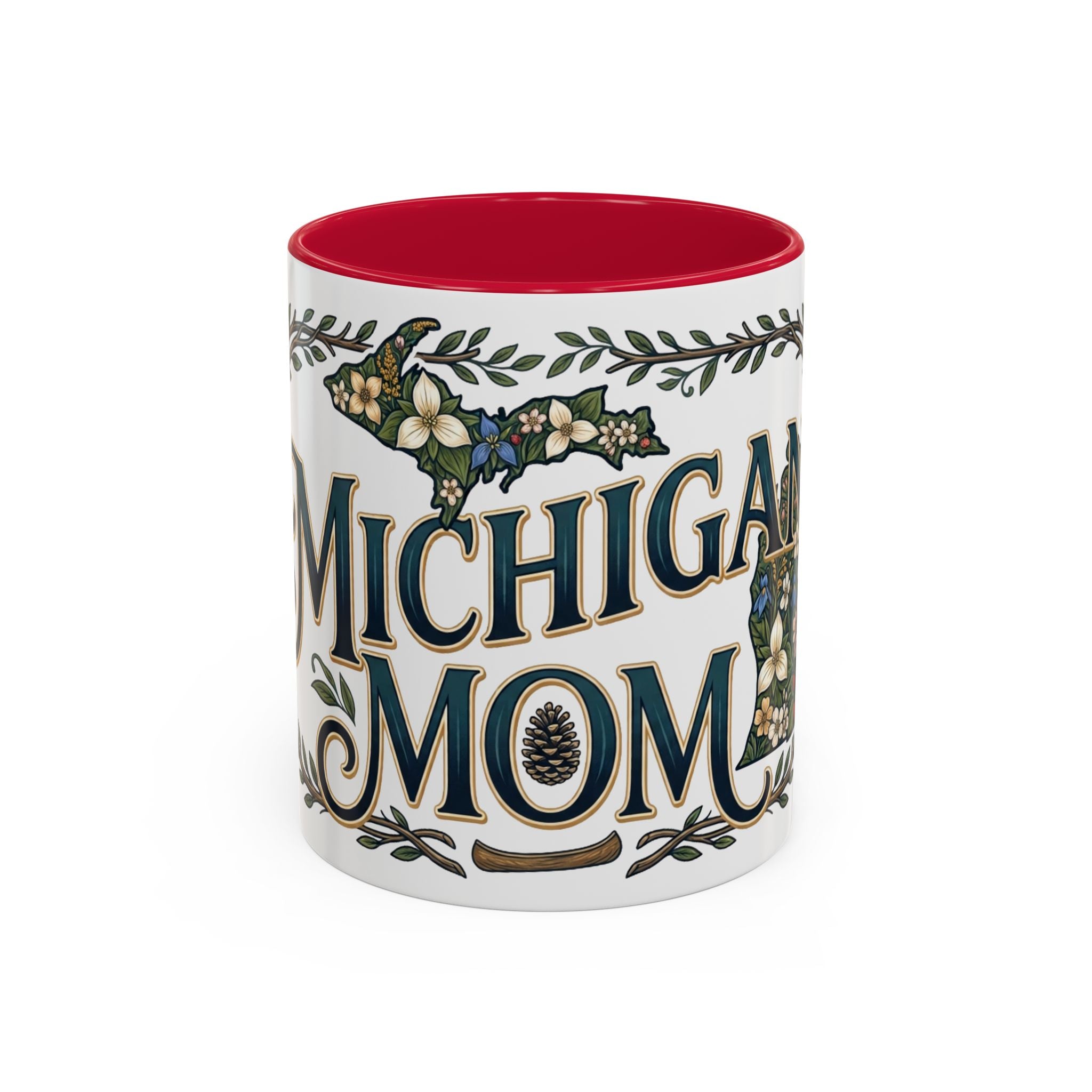 Michigan Mom Coffee Mug — Floral State Pride 11oz/15oz