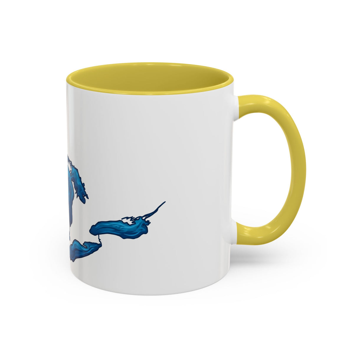Great Lakes Blue Map Mug — Artistic Lake Michigan & Superior Coffee Cup (11oz/15oz)