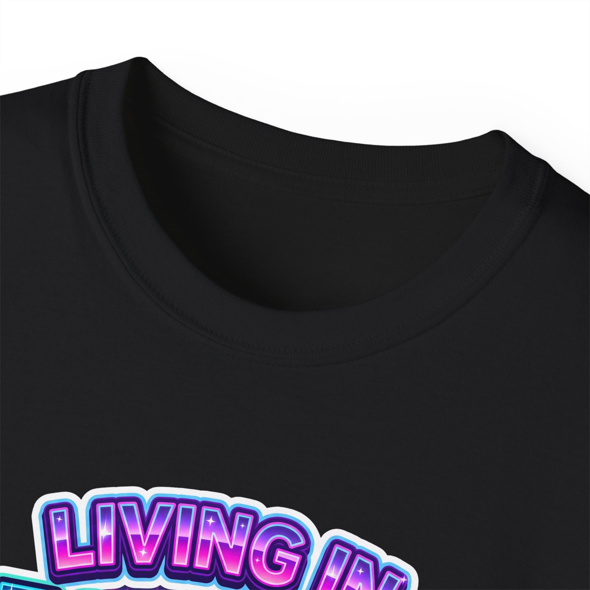 "Living in Aesthetic Mode" Retro Vaporwave Graphic Tee