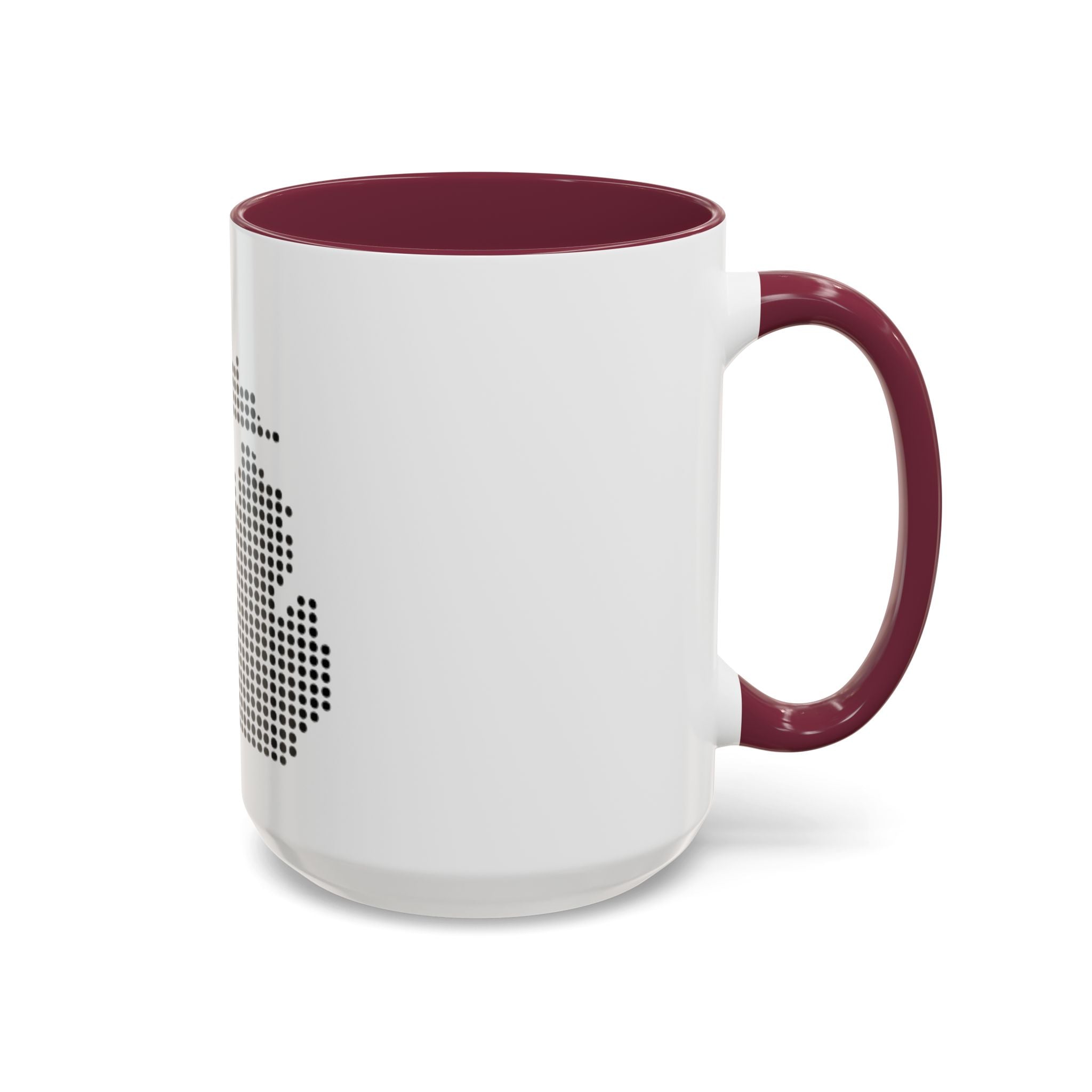 Michigan Dot Map Mug — Modern Minimalist Michigan State Coffee Cup (11oz/15oz)