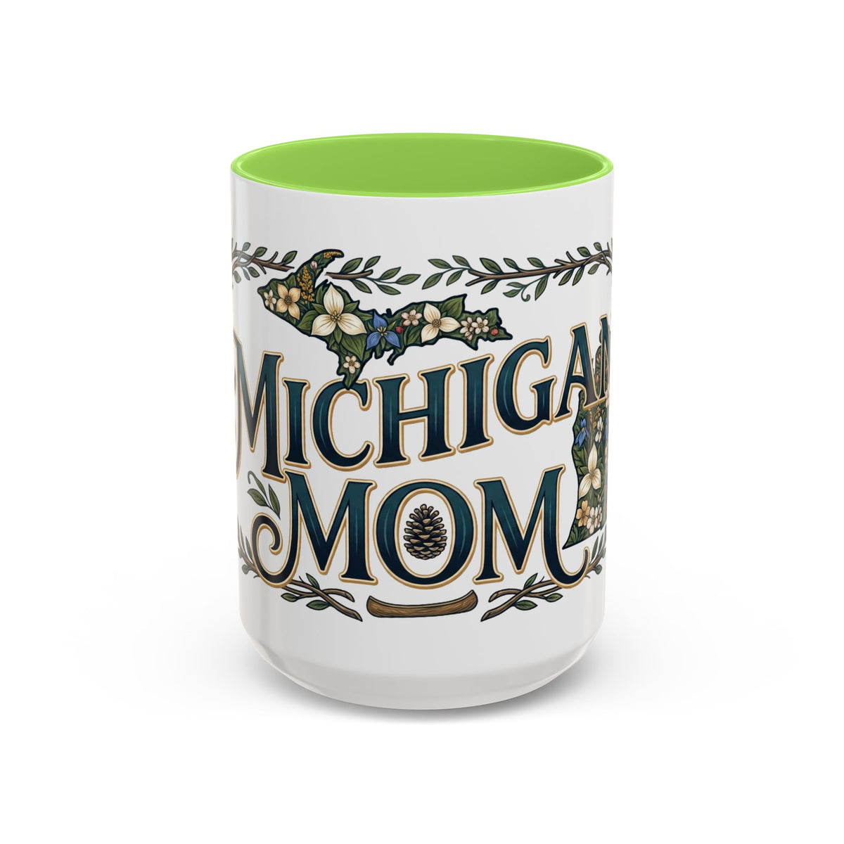 Michigan Mom Coffee Mug — Floral State Pride 11oz/15oz