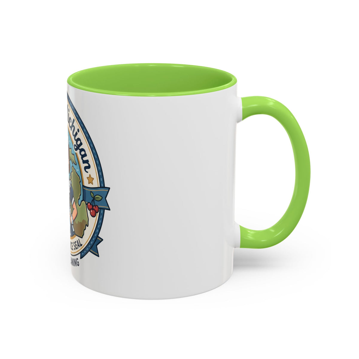 Maid in Michigan Coffee Mug — Retro Housekeeper Logo (11oz/15oz)