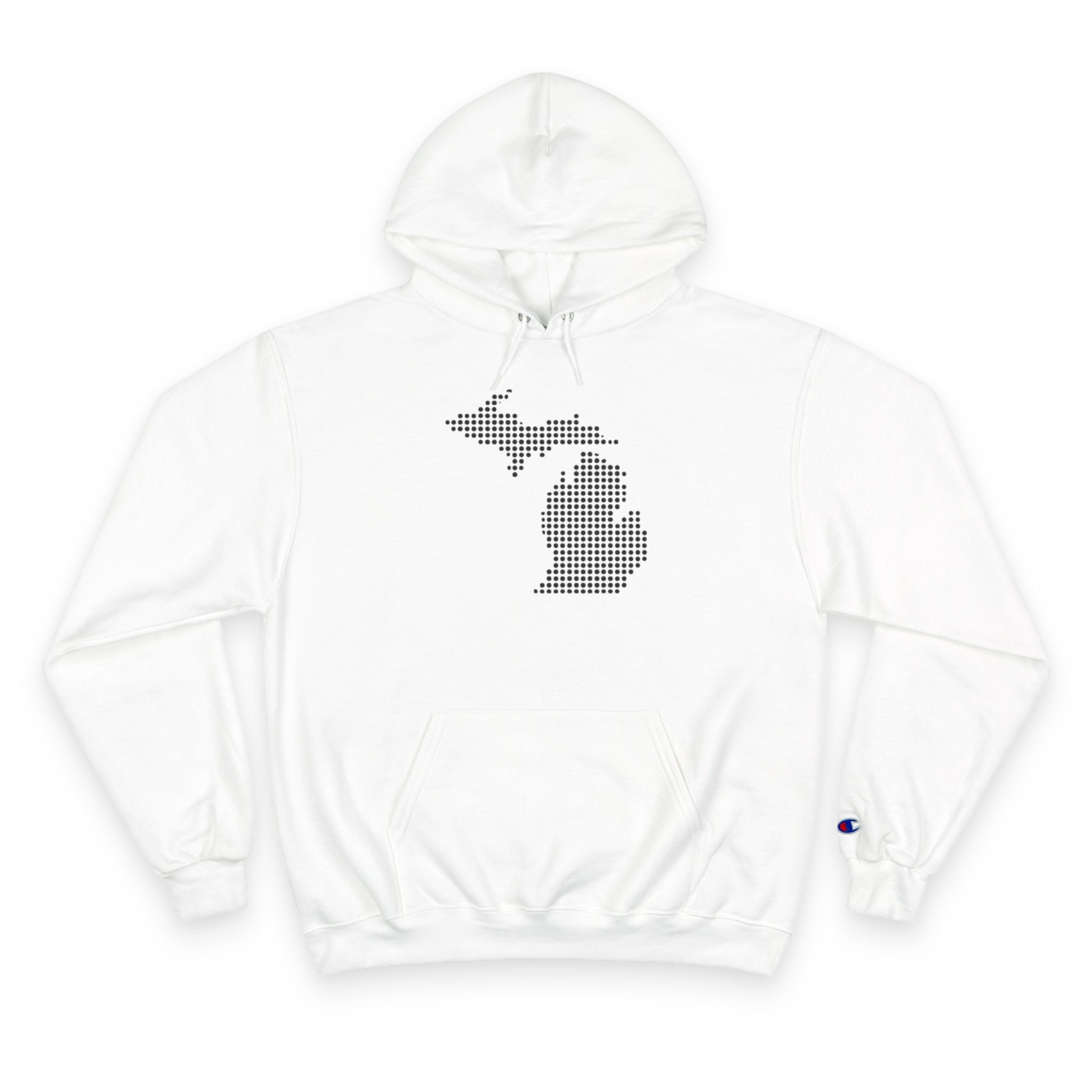 Michigan Dotted Map Hoodie — Minimalist State Pride Sweatshirt