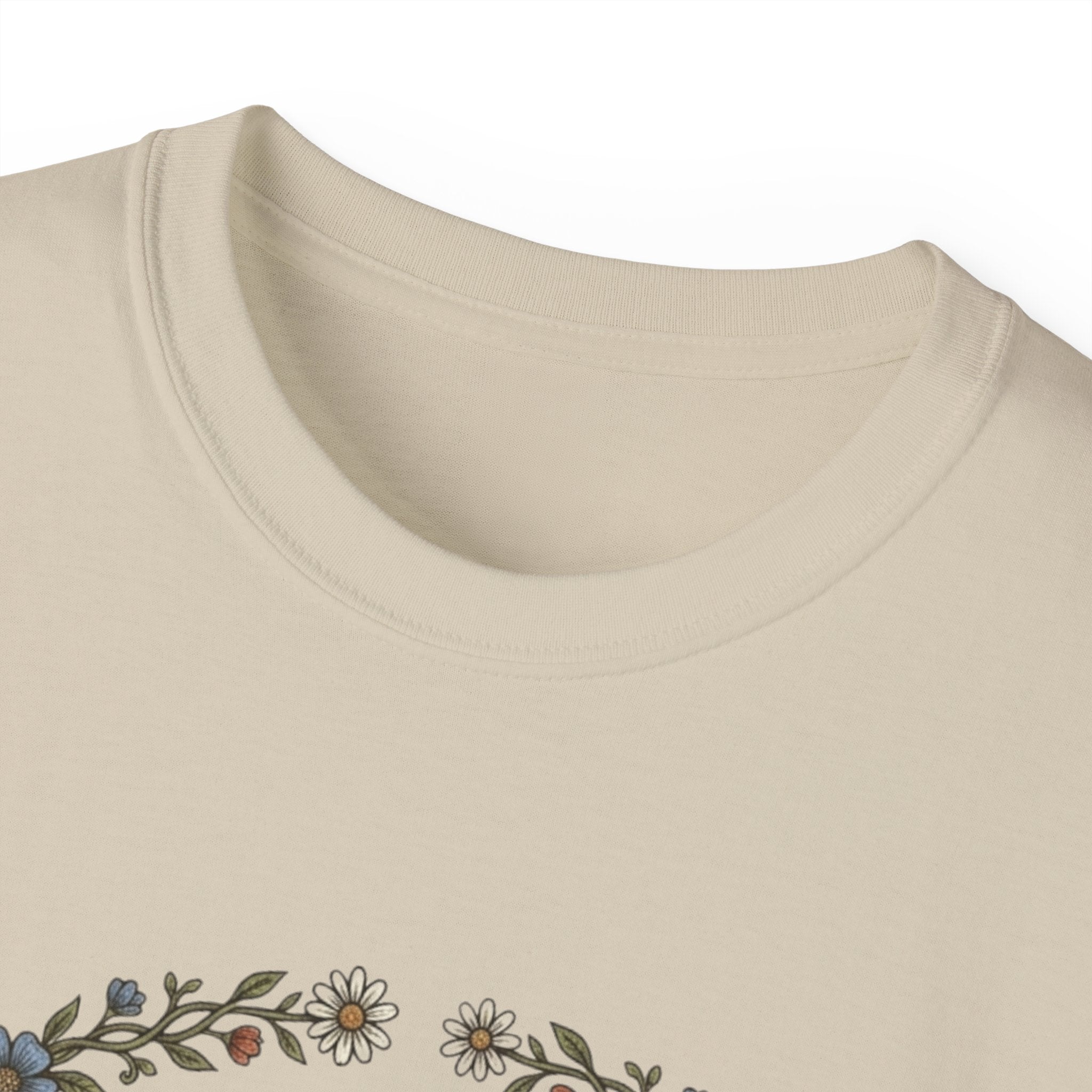 Folk Art Toad Banjo Tee — Floral Moonlight Frog Banjo  T-Shirt