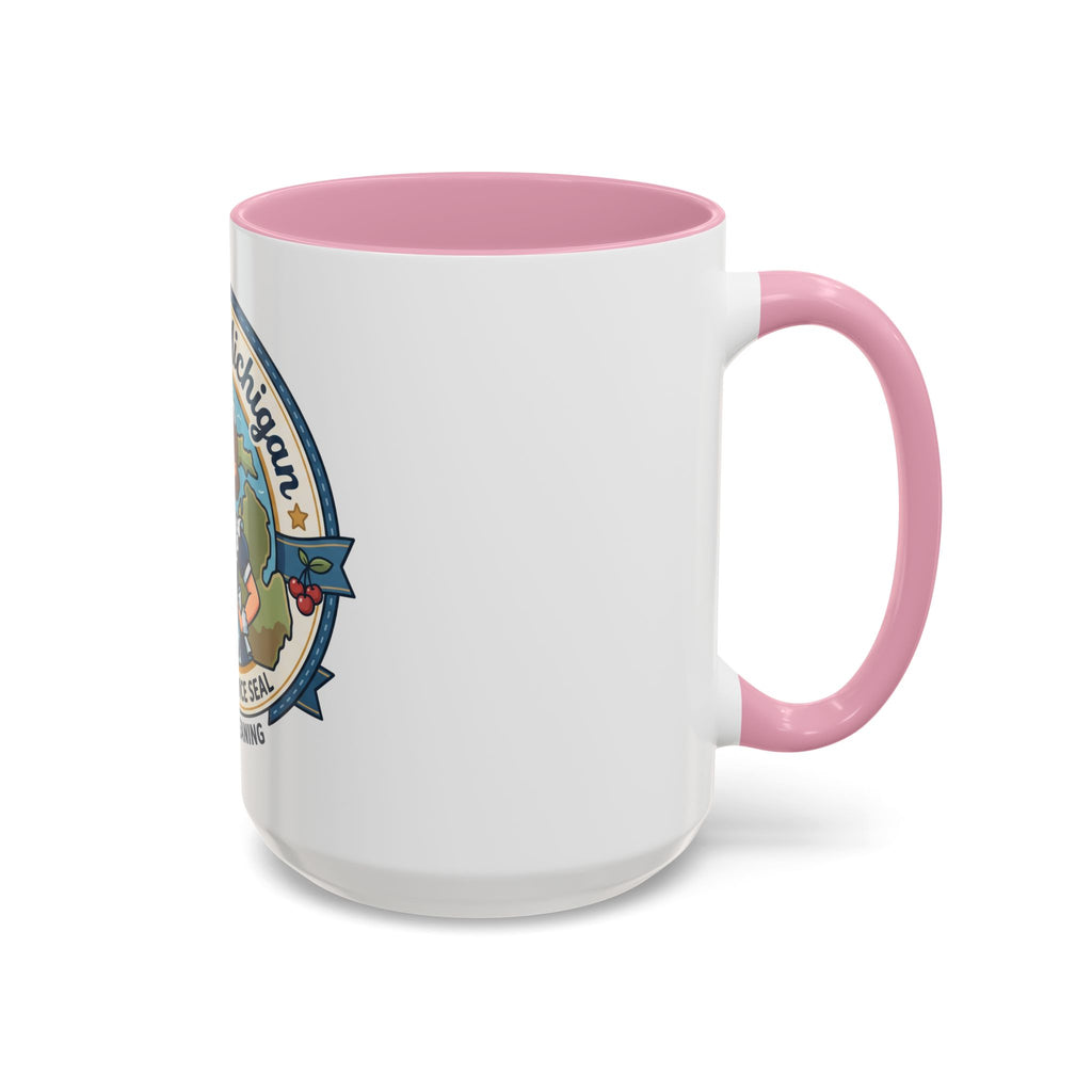 Maid in Michigan Coffee Mug — Retro Housekeeper Logo (11oz/15oz)