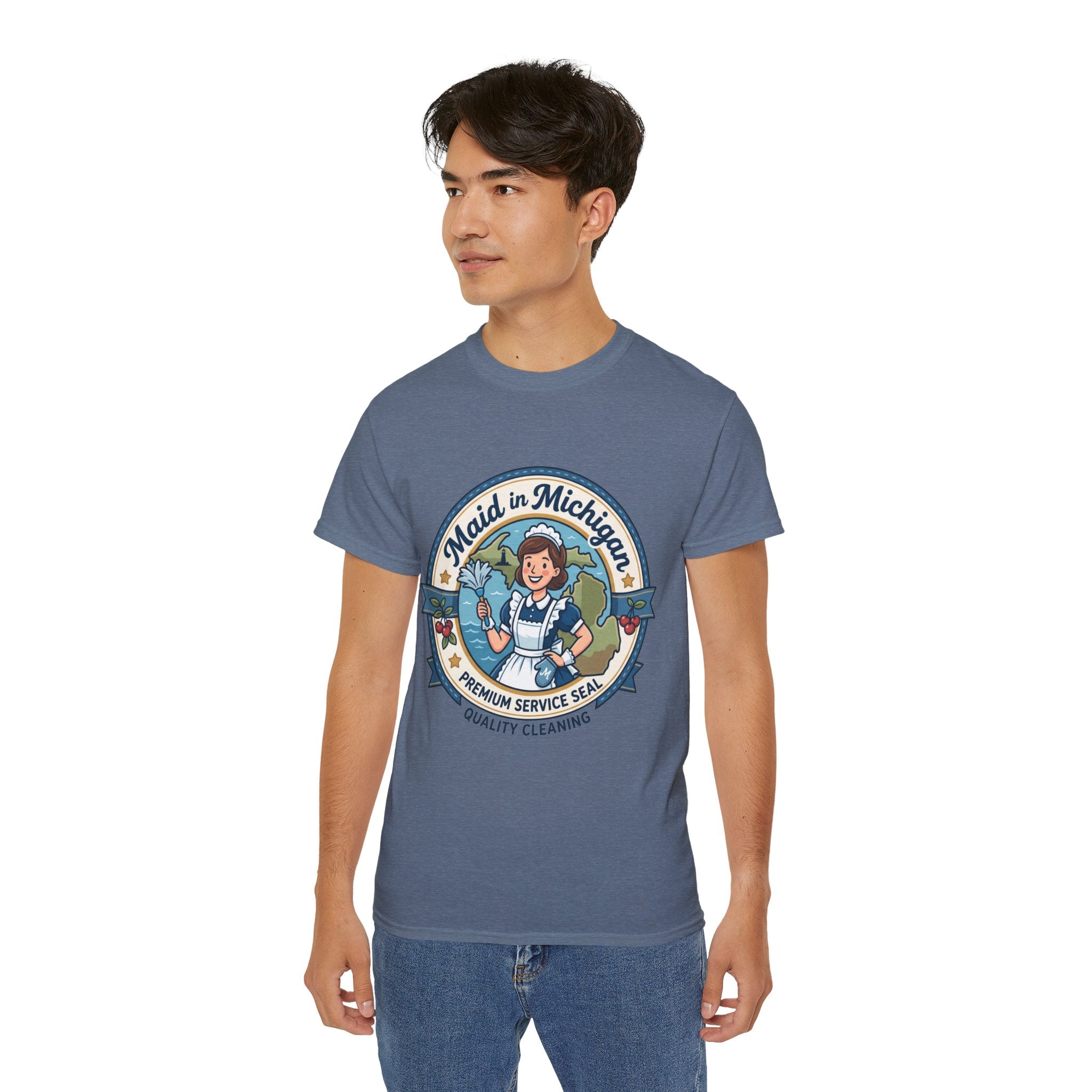 Maid in Michigan T-Shirt — Vintage Housekeeping Logo Tee