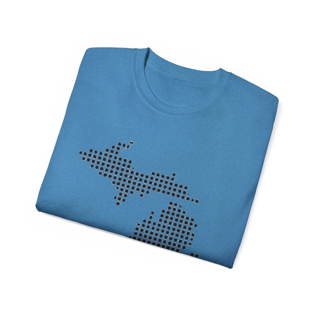 Michigan Dot Map T-Shirt — Minimal State Map Tee for Michiganders