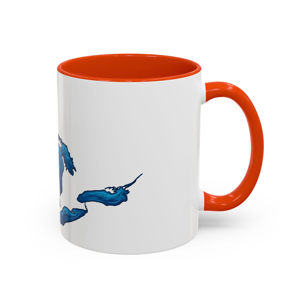 Great Lakes Blue Map Mug — Artistic Lake Michigan & Superior Coffee Cup (11oz/15oz)