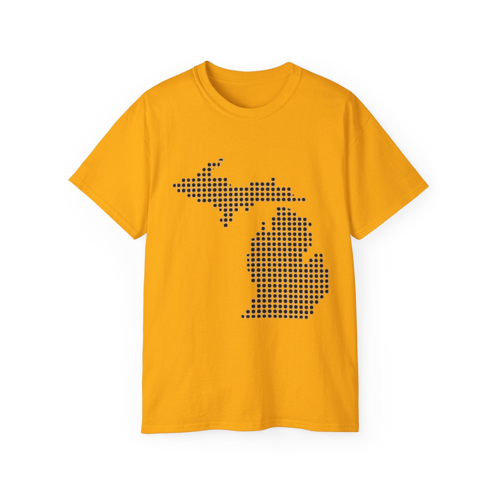 Michigan Dot Map T-Shirt — Minimal State Outline Tee