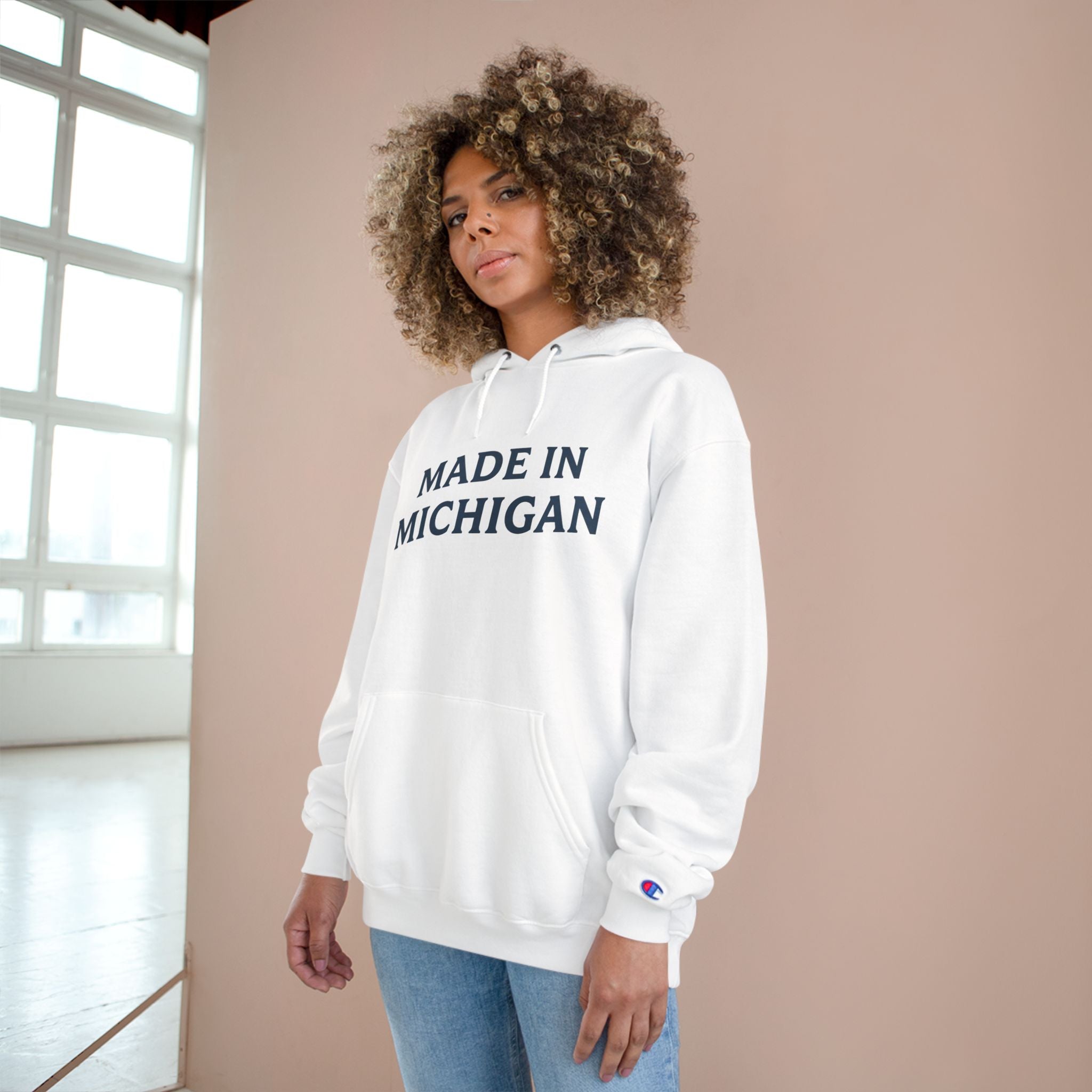 Made in Michigan Hoodie — Champion Pullover for Michigan Pride