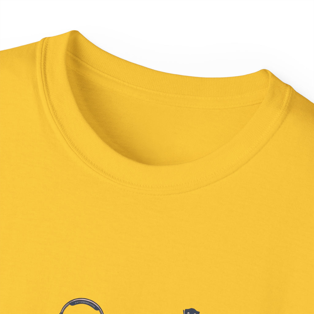 Acoustic Instrument Tee — Guitar, Ukulele & Headphones Graphic T-Shirt