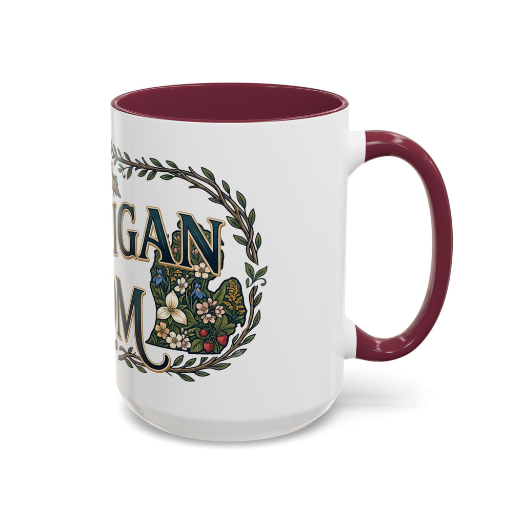 Michigan Mom Coffee Mug — Floral State Pride 11oz/15oz
