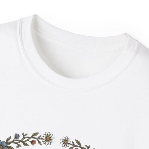 Folk Art Toad Banjo Tee — Floral Moonlight Frog Banjo  T-Shirt