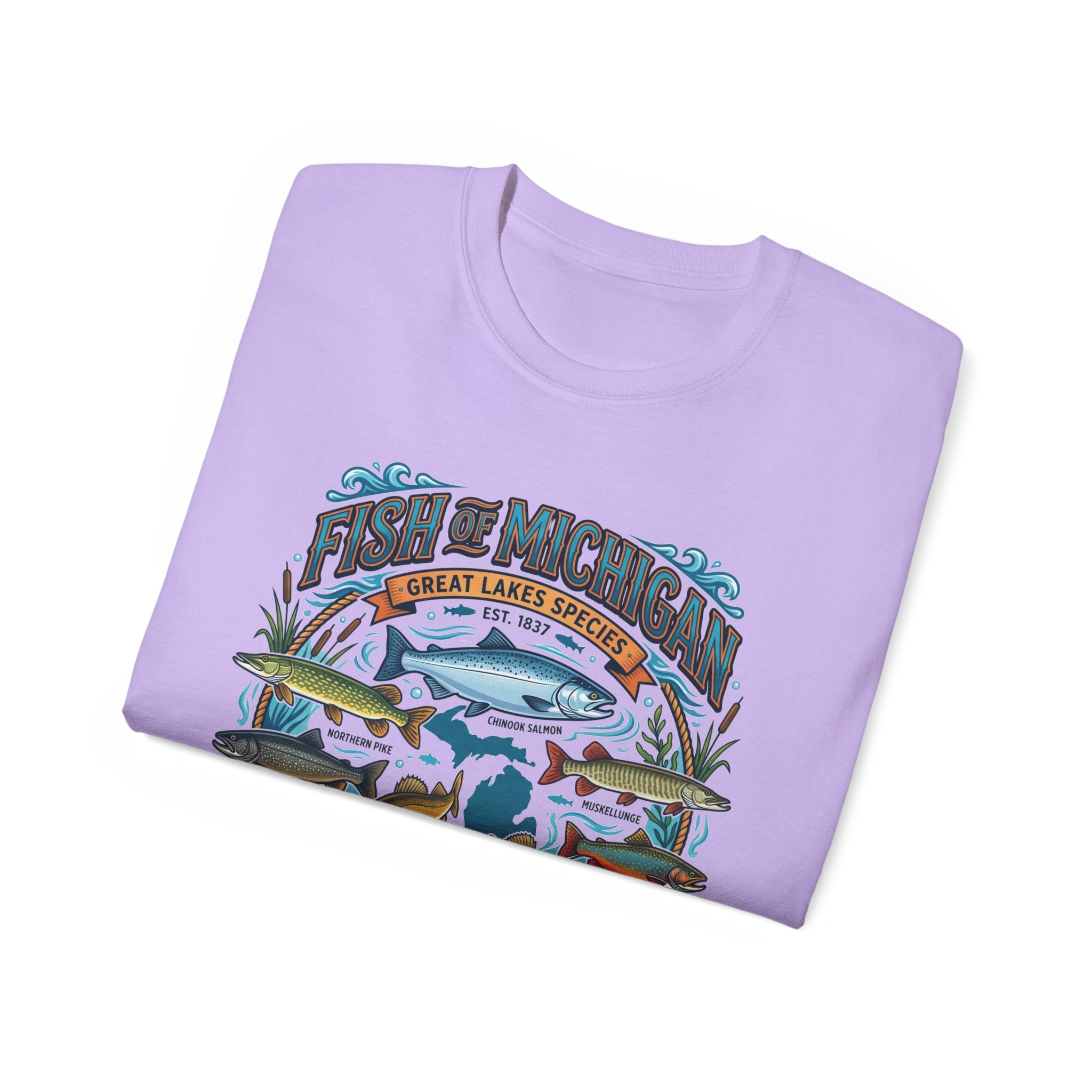 Michigan Fishing Species Tee — Freshwater Treasures Graphic T-Shirt