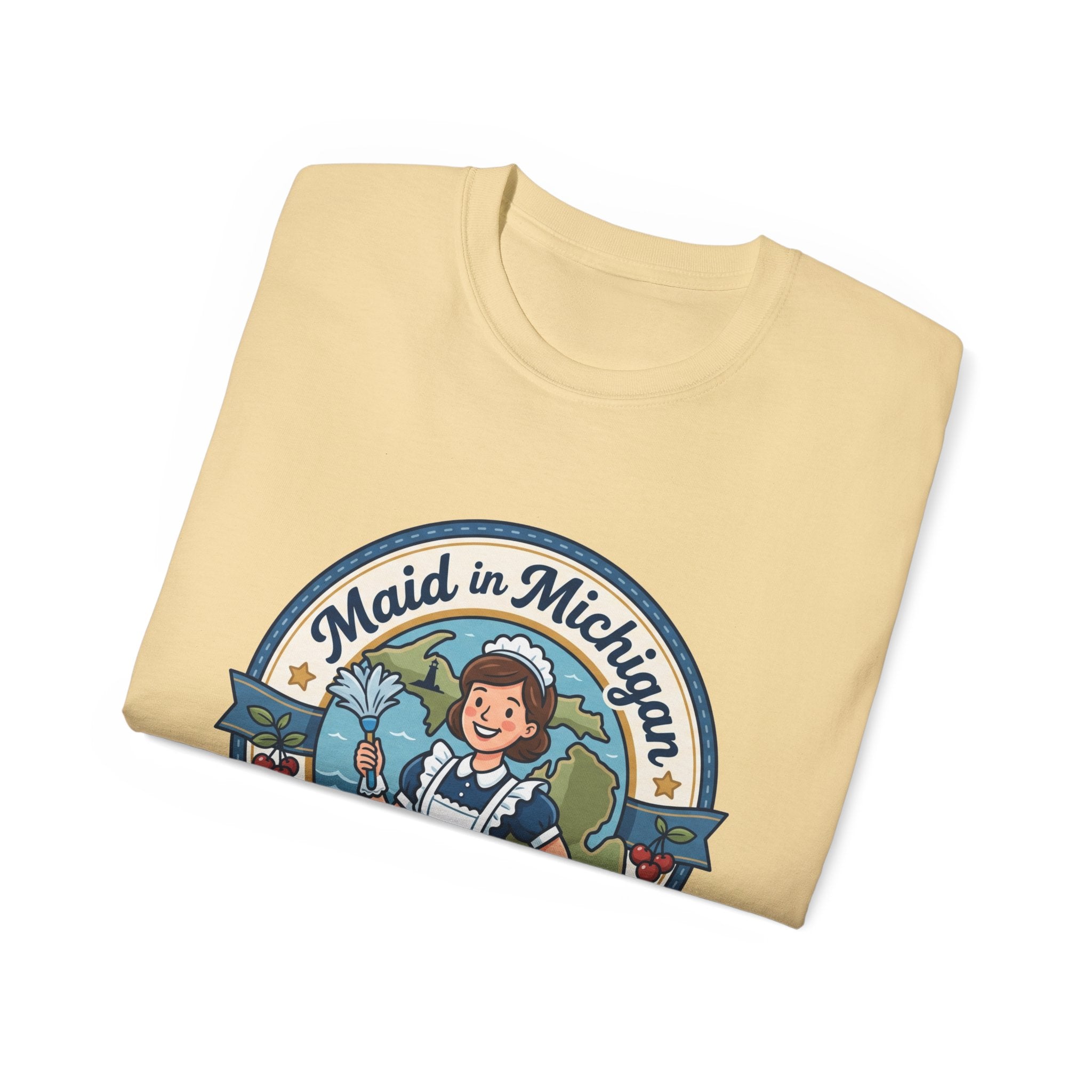 Maid in Michigan T-Shirt — Vintage Housekeeping Logo Tee
