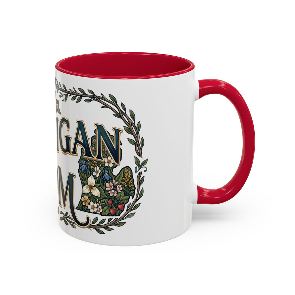Michigan Mom Coffee Mug — Floral State Pride 11oz/15oz