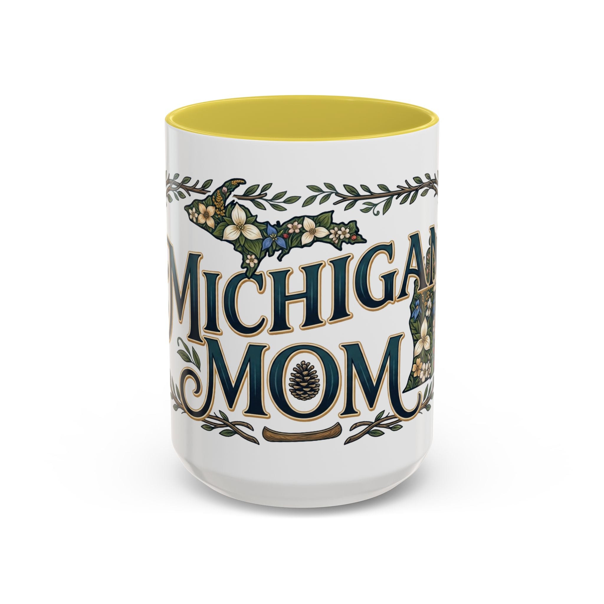 Michigan Mom Coffee Mug — Floral State Pride 11oz/15oz