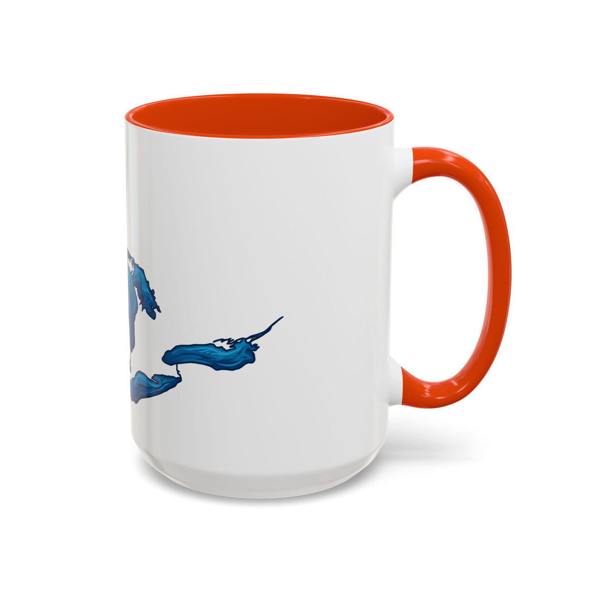 Great Lakes Blue Map Mug — Artistic Lake Michigan & Superior Coffee Cup (11oz/15oz)