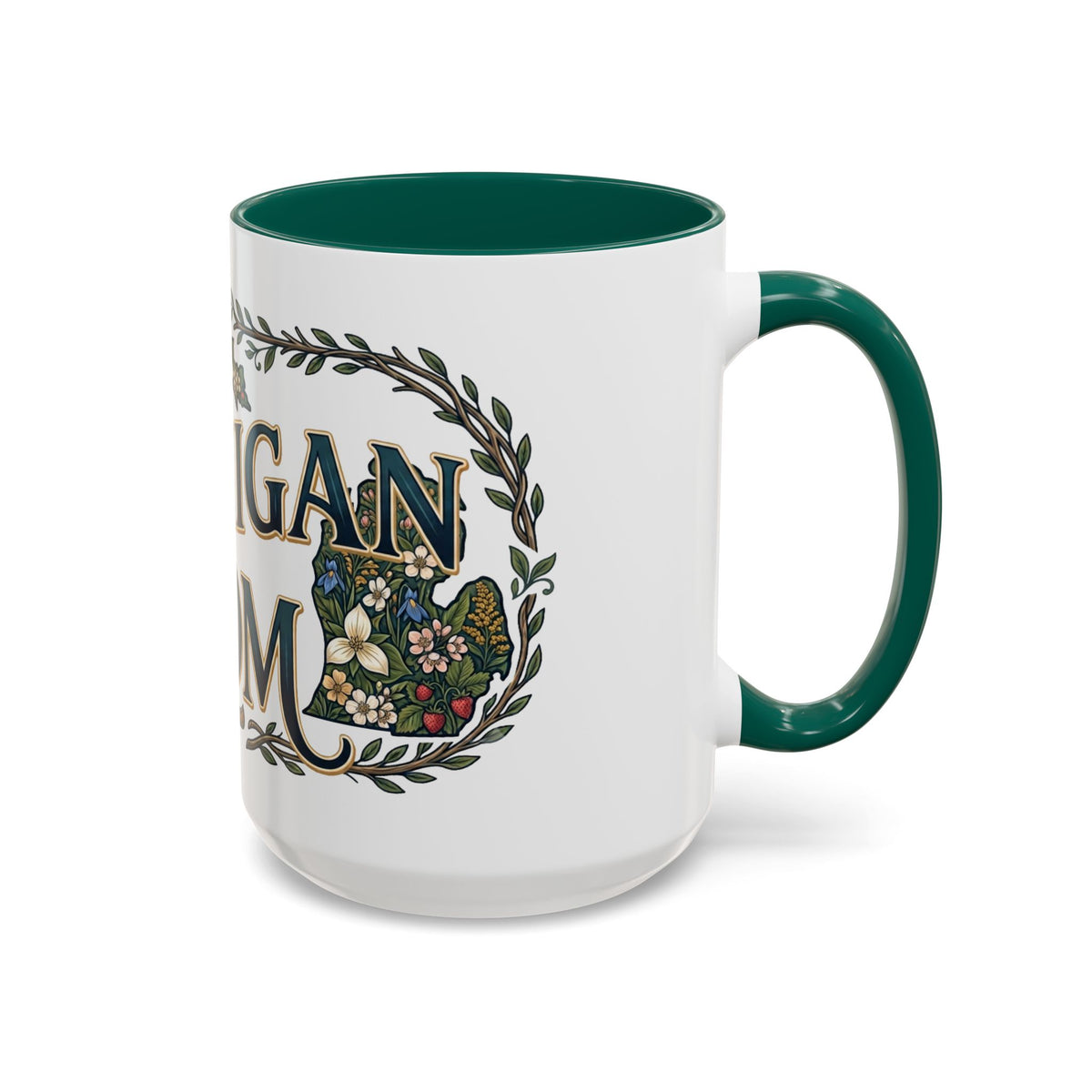 Michigan Mom Coffee Mug — Floral State Pride 11oz/15oz