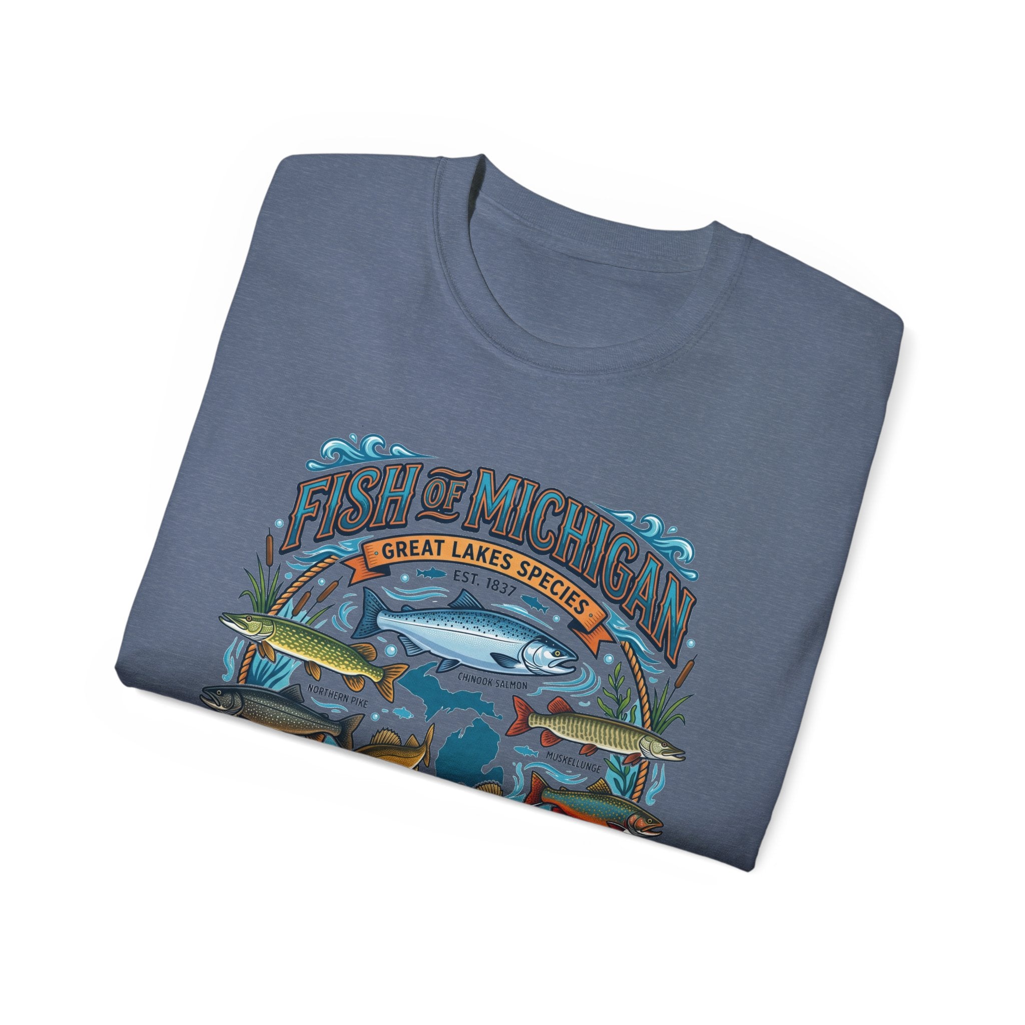 Michigan Fishing Species Tee — Freshwater Treasures Graphic T-Shirt