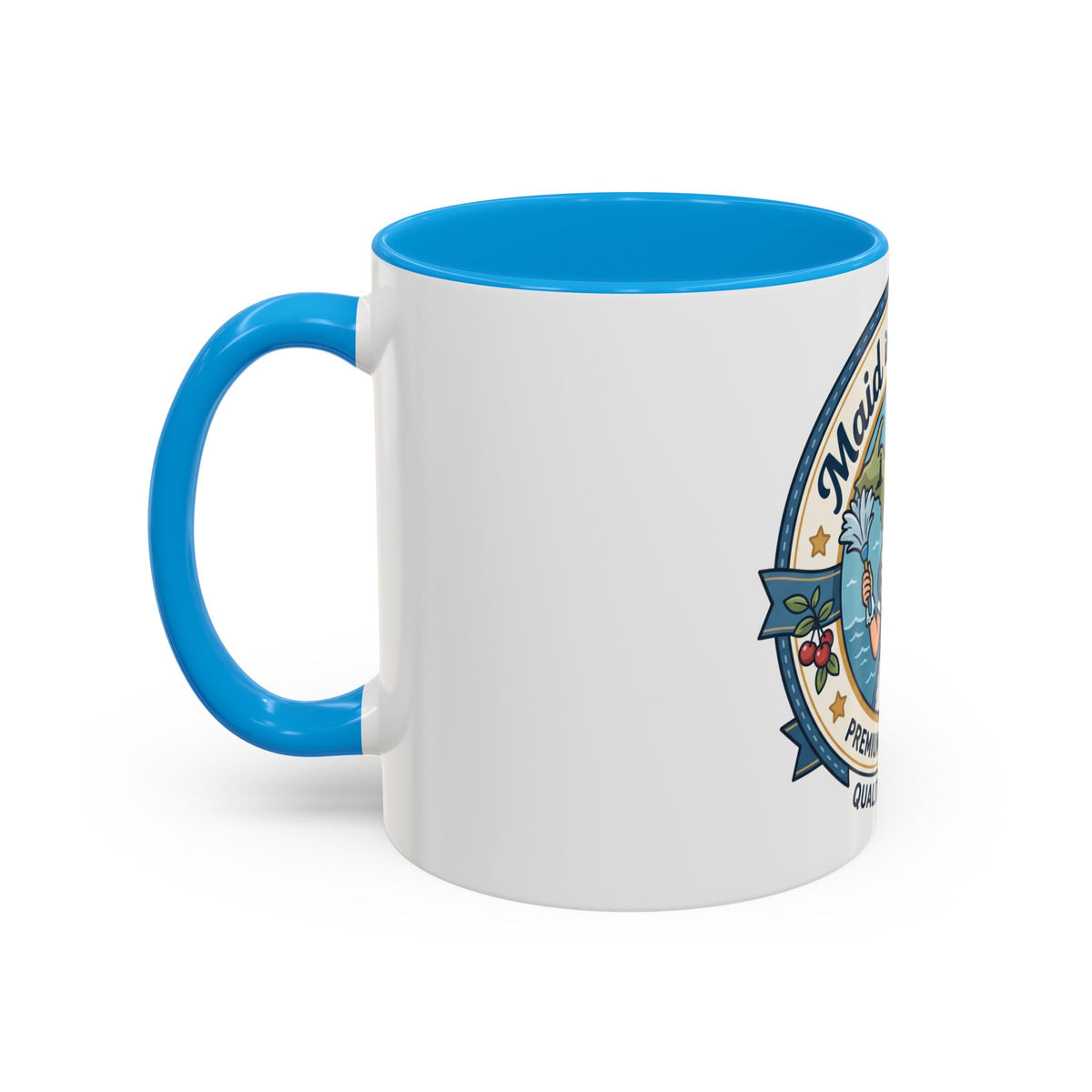 Maid in Michigan Coffee Mug — Retro Housekeeper Logo (11oz/15oz)
