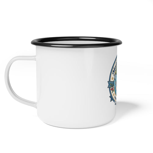 Maid in Michigan Enamel Camp Cup – Vintage Retro Housekeeping Coffee Mug