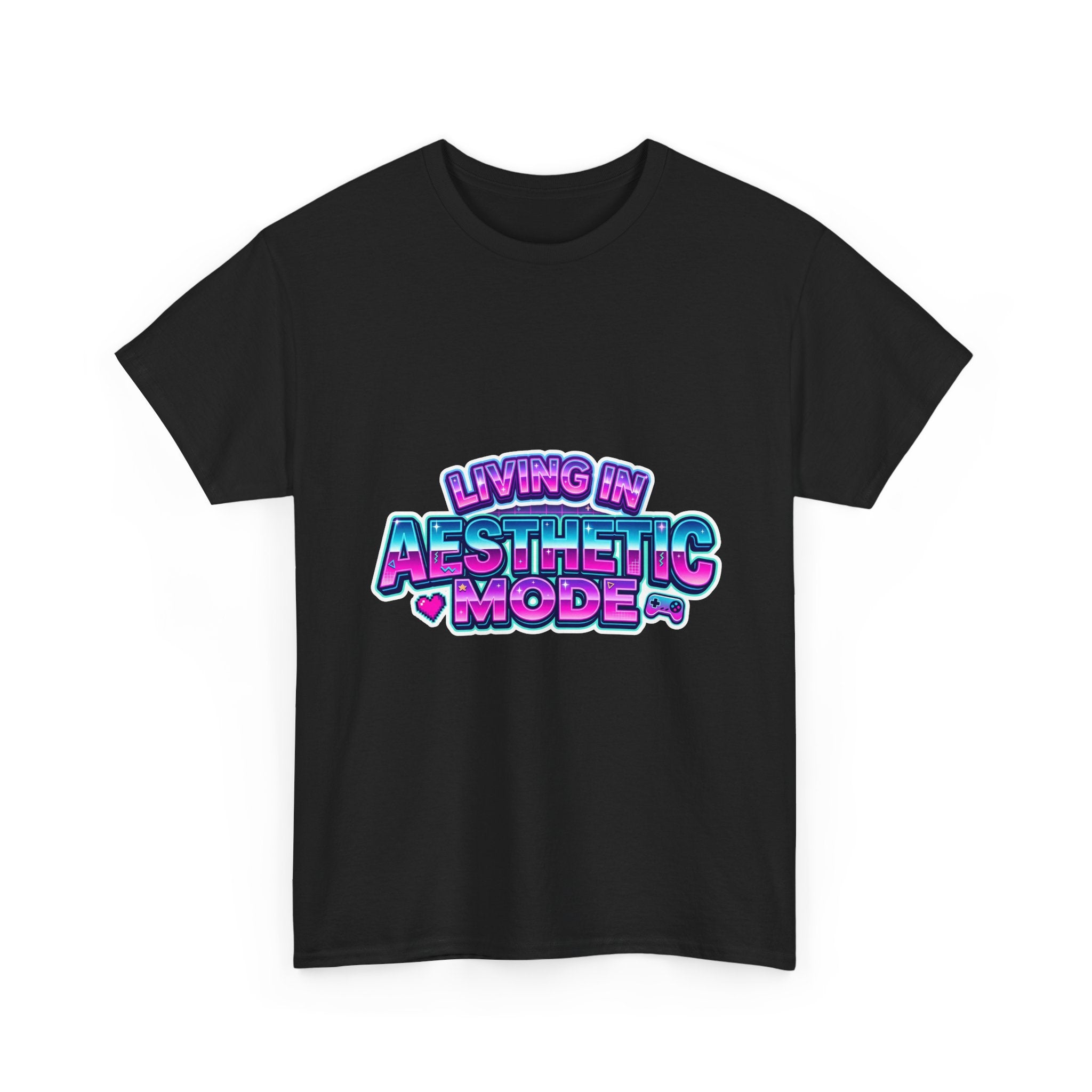 Living in Aesthetic Mode T-Shirt - Retro Design Slogan T-shirt