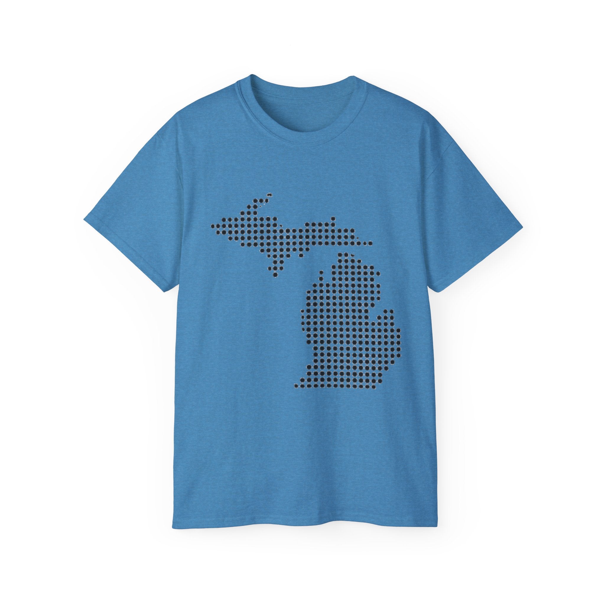Michigan Dot Map T-Shirt — Minimal State Outline Tee