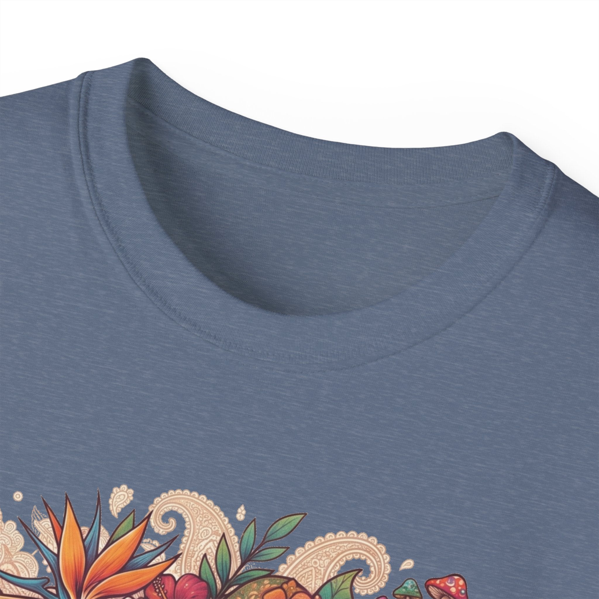 Floral Ukulele T-Shirt — Tropical Guitar & Hibiscus Flower Tee