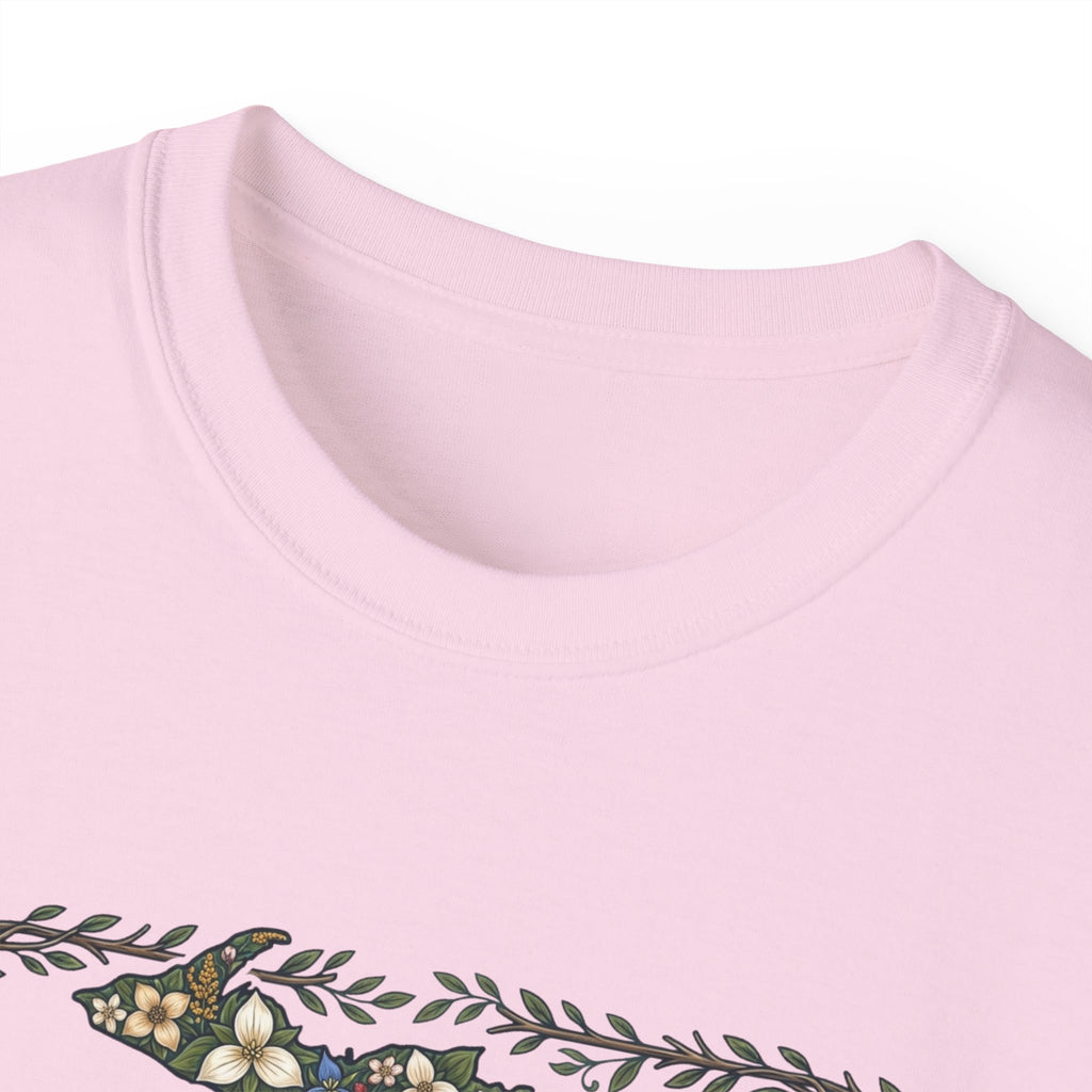 Michigan Mom T-Shirt – Floral State Pride Tee for Moms