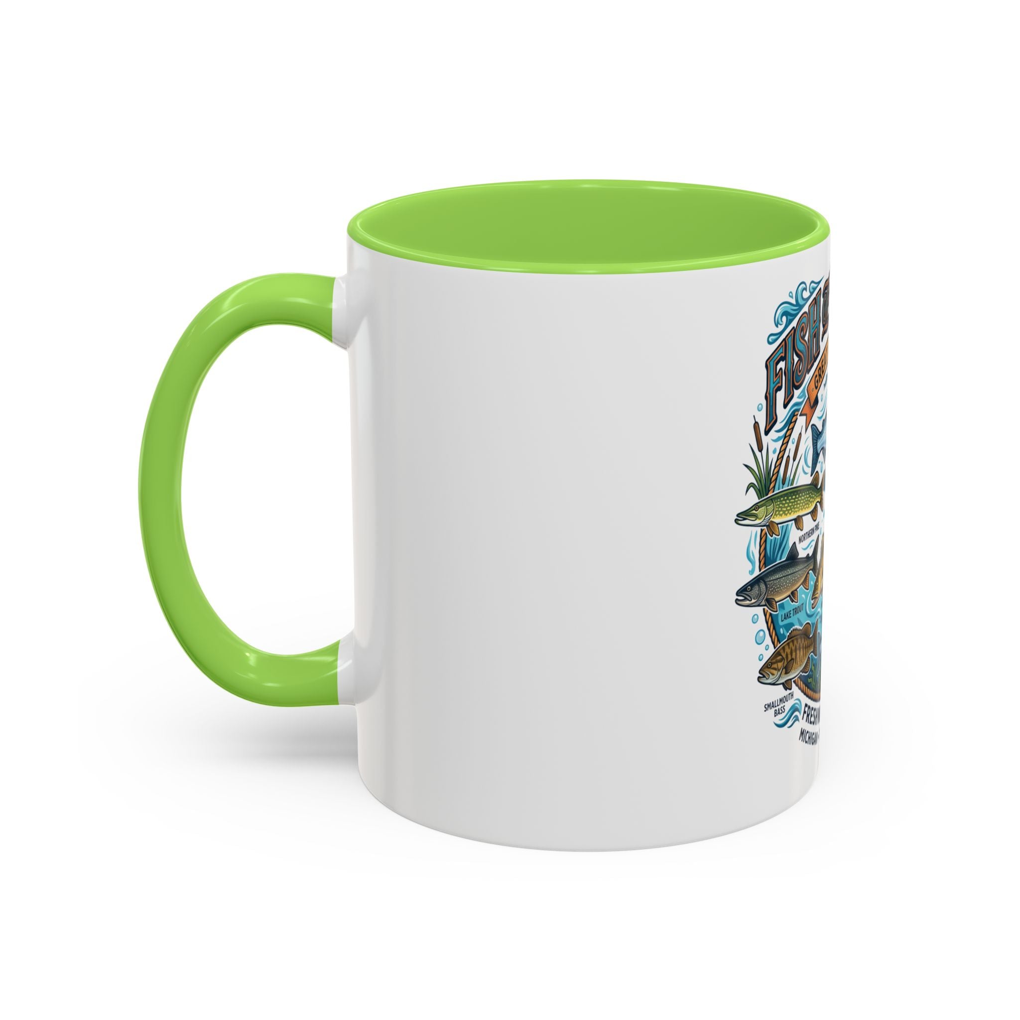 Fish of Michigan Mug — Great Lakes Freshwater Fish Illustration (11oz & 15oz)