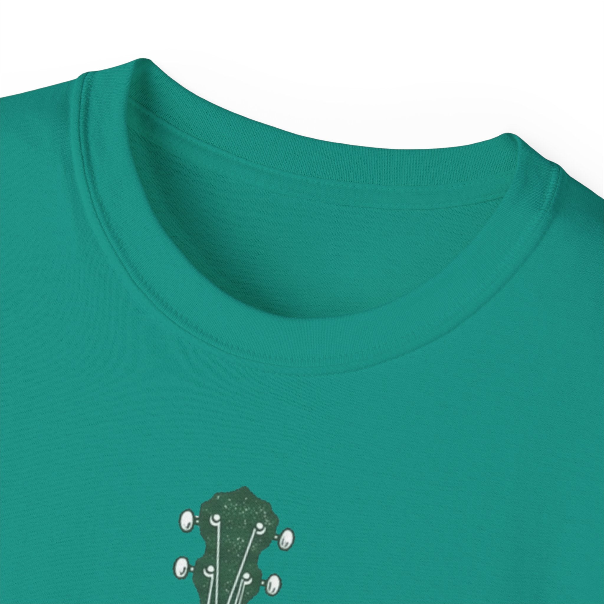 Floral Banjo Tee — Botanical Music Graphic T-Shirt